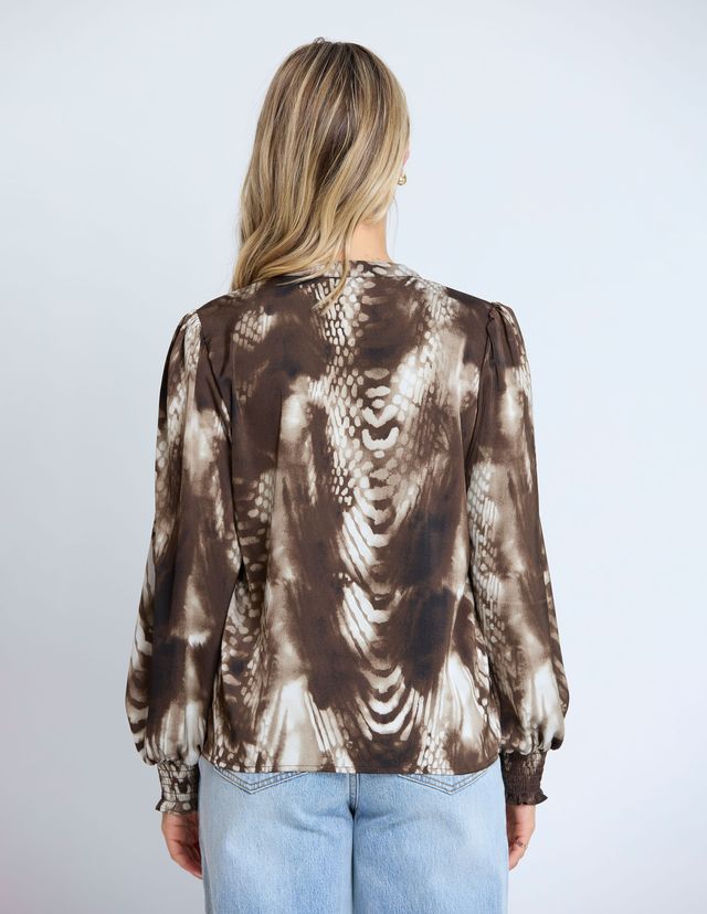 Cecily Top - Brown Python