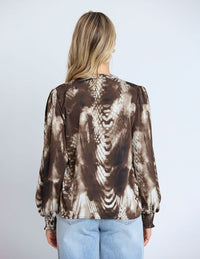 Cecily Top - Brown Python