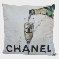Art Cushion Velvet Chanel - Champagne