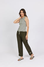 Checker Pant - Khaki/Ecru