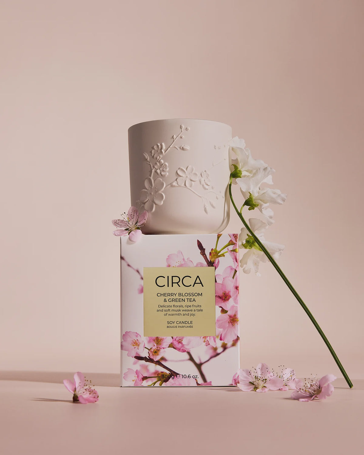 Soy Candle 300g - Cherry Blossom & Green Tea