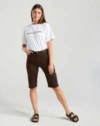 Romana Stretch Chino Short - Chocolate