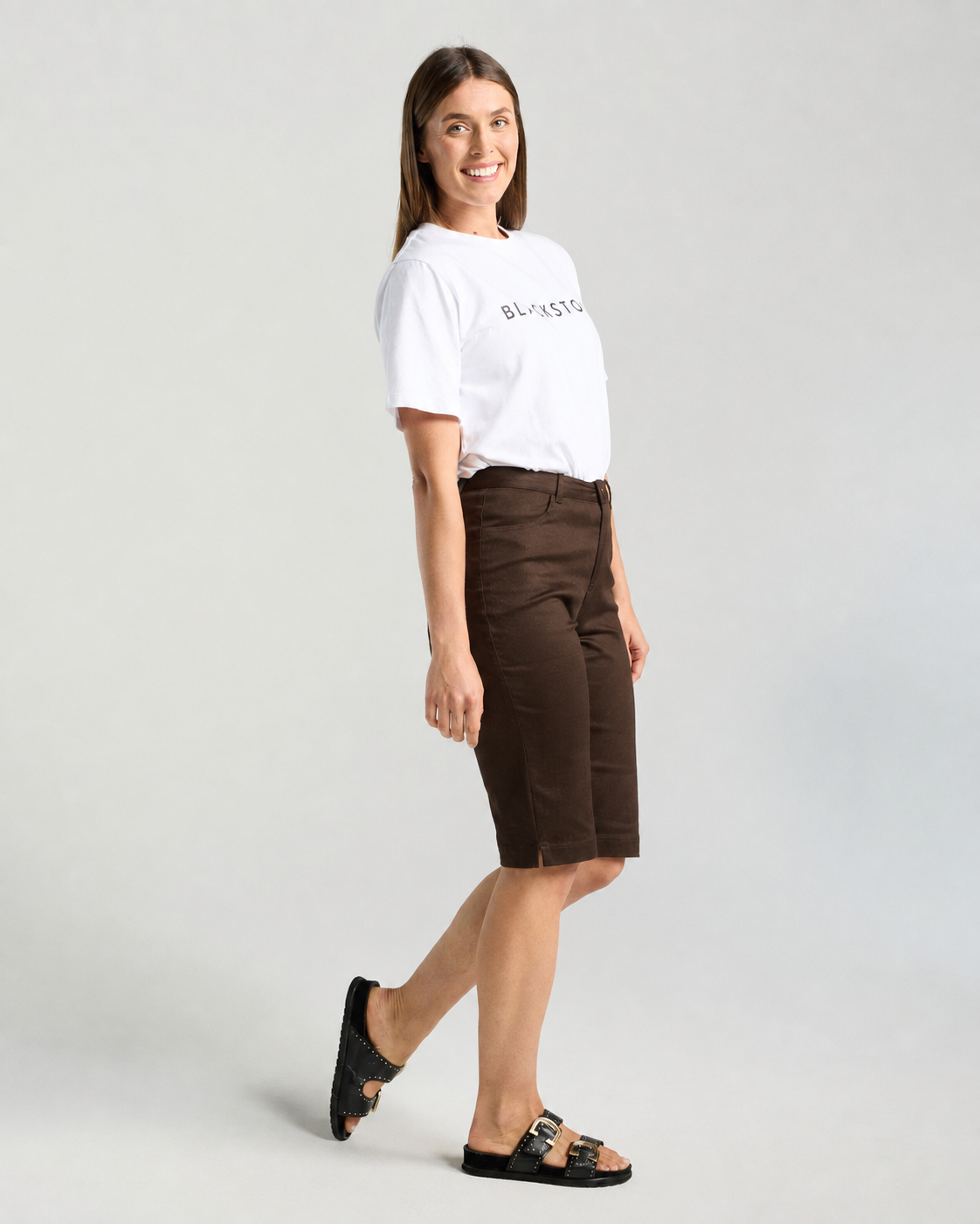 Romana Stretch Chino Short - Chocolate