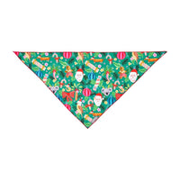 Christmas Cotton Hot Dog Bandana - Deck The Palms