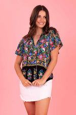 Clara Top - Black Boho