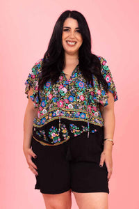 Clara Top - Black Boho