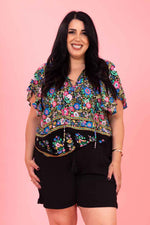 Clara Top - Black Boho