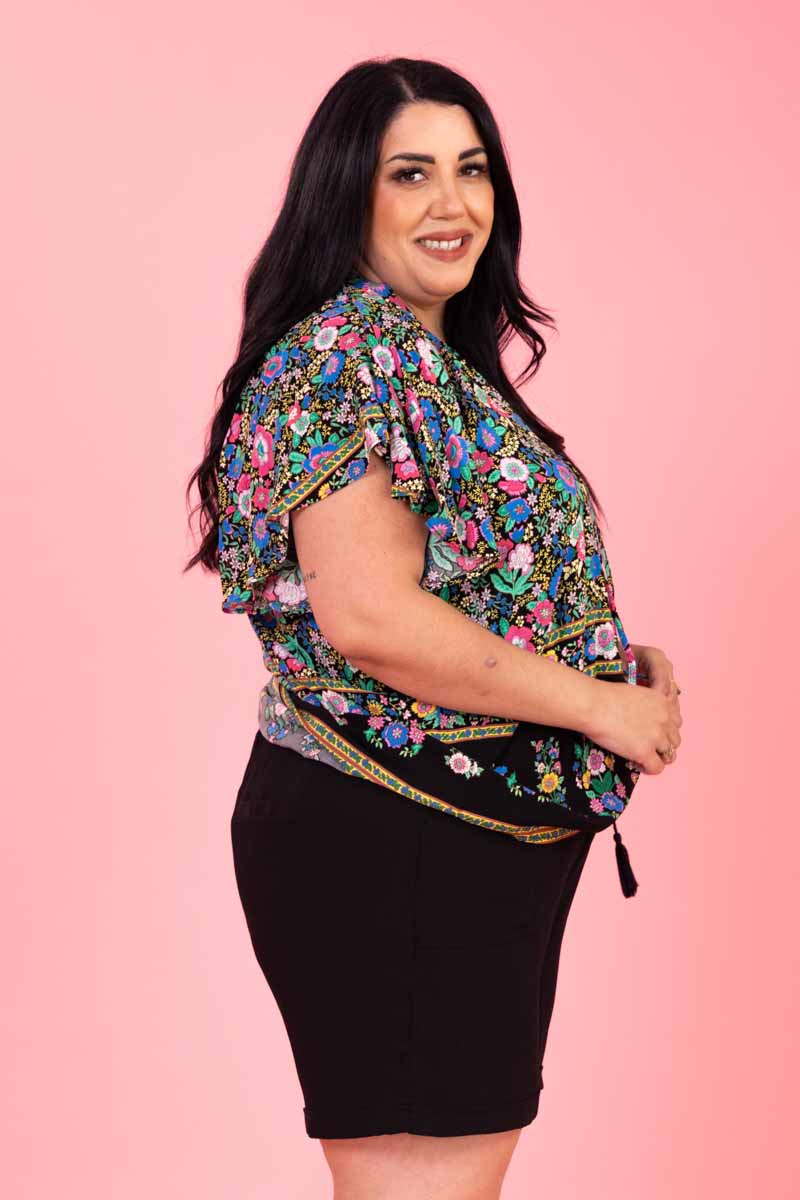 Clara Top - Black Boho