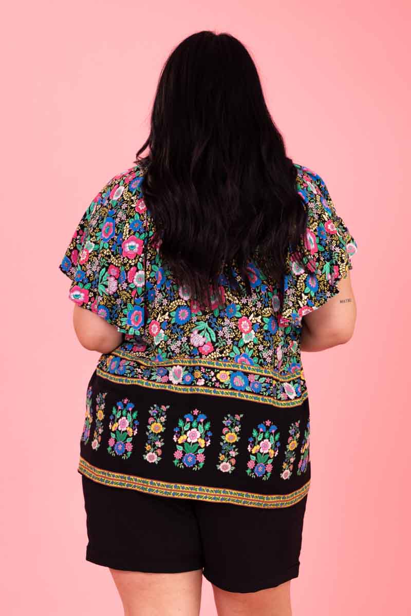 Clara Top - Black Boho
