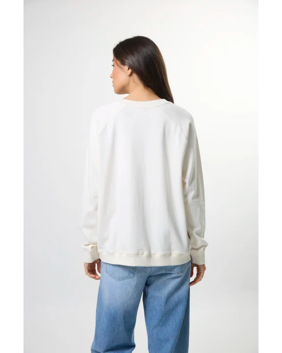 Classic Sweat - Cream/Burgandy