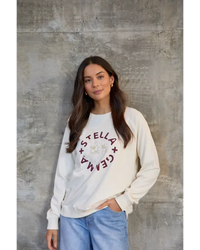Classic Sweat - Cream/Burgandy