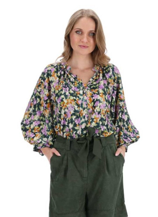 Coco Blouse - Floral Forest