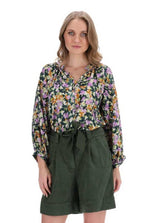 Coco Blouse - Floral Forest