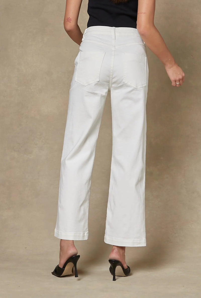 Cody Kick Flare Trouser -Ivory