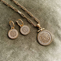 1018-1196 Earring - Coins of Relief - Gold*