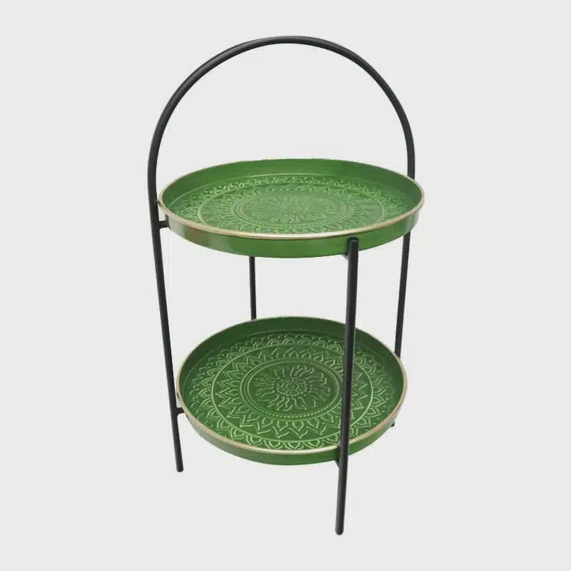 Colleen Tiered Stand Aztec - Dark Green