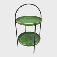 Colleen Tiered Stand Aztec - Dark Green