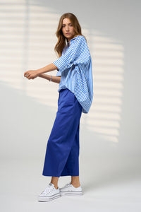 Connect Stripe Shirt - Cobalt