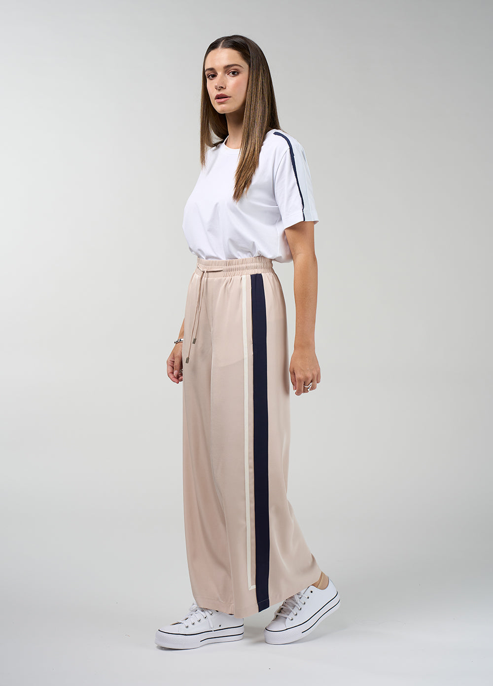 Contour Pant - Stone/Navy