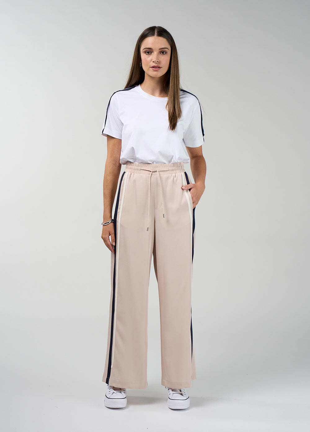 Contour Pant - Stone/Navy