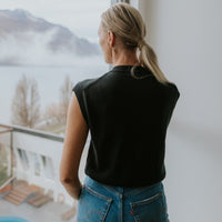 Chloe Knit Vest / Black - Girl Next Door Fashion