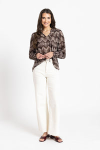 Byron Blouse / Espresso Ziggy