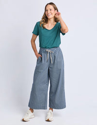 Julia Pinstripe Denim Pant