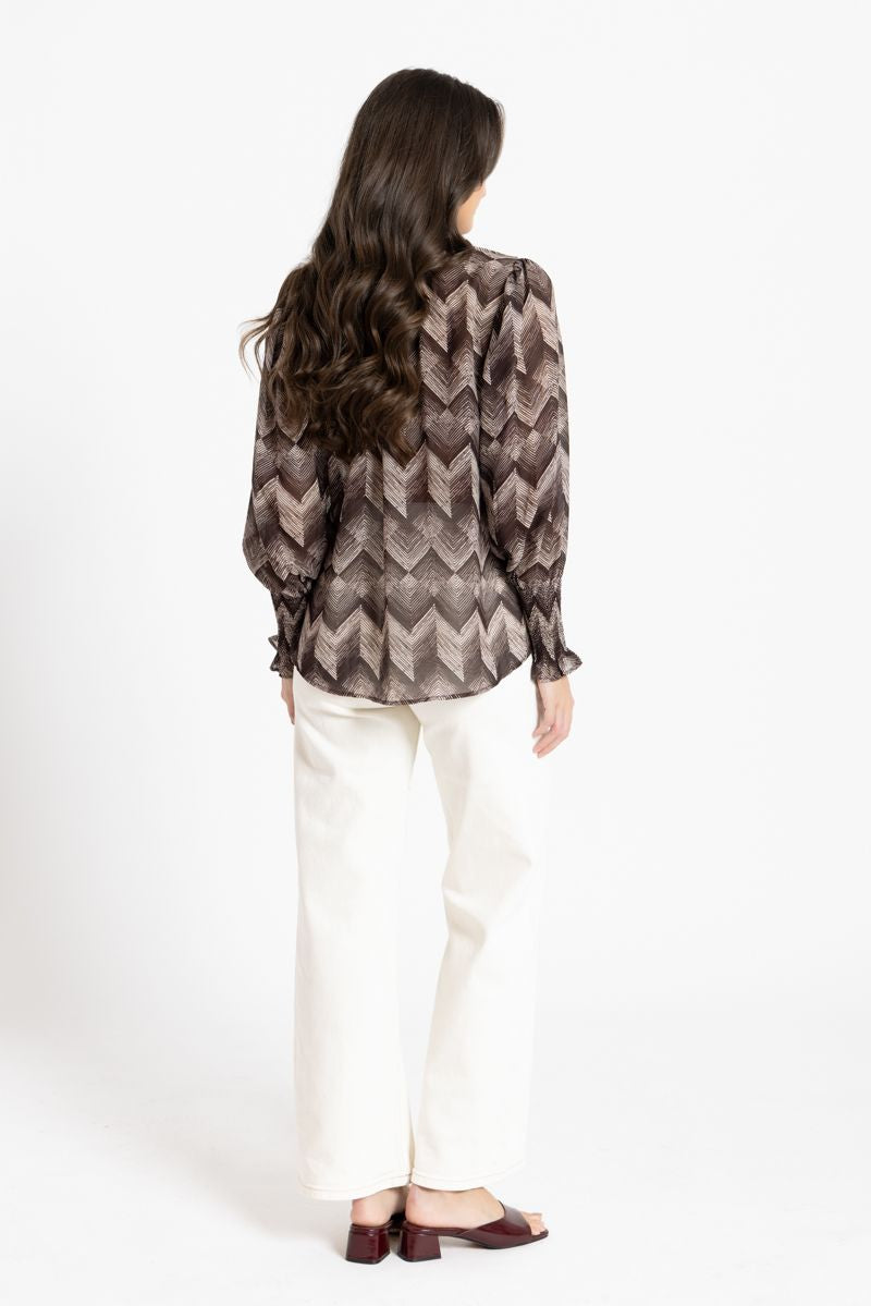 Byron Blouse / Espresso Ziggy