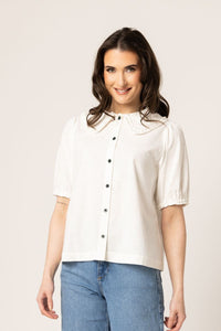 Whimsical Shirt / White Linen Blend
