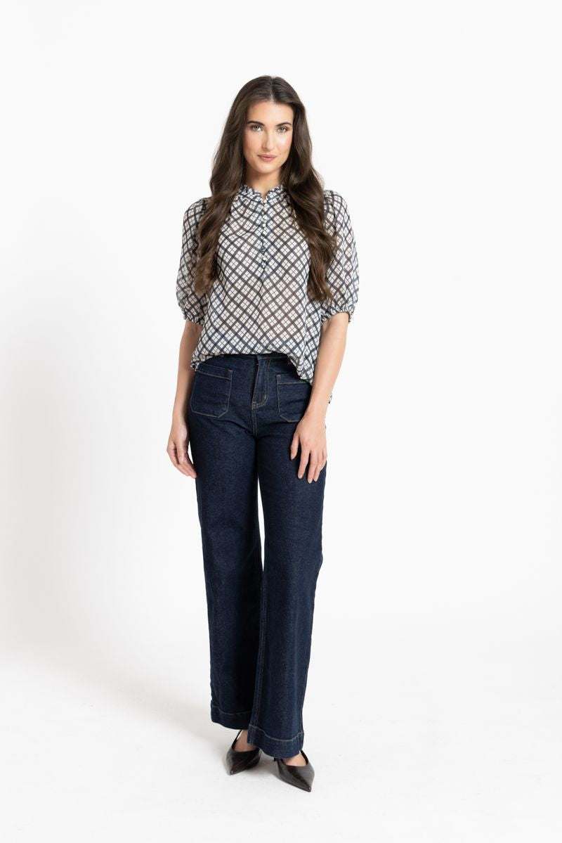 Nina Blouse /  Ink Check