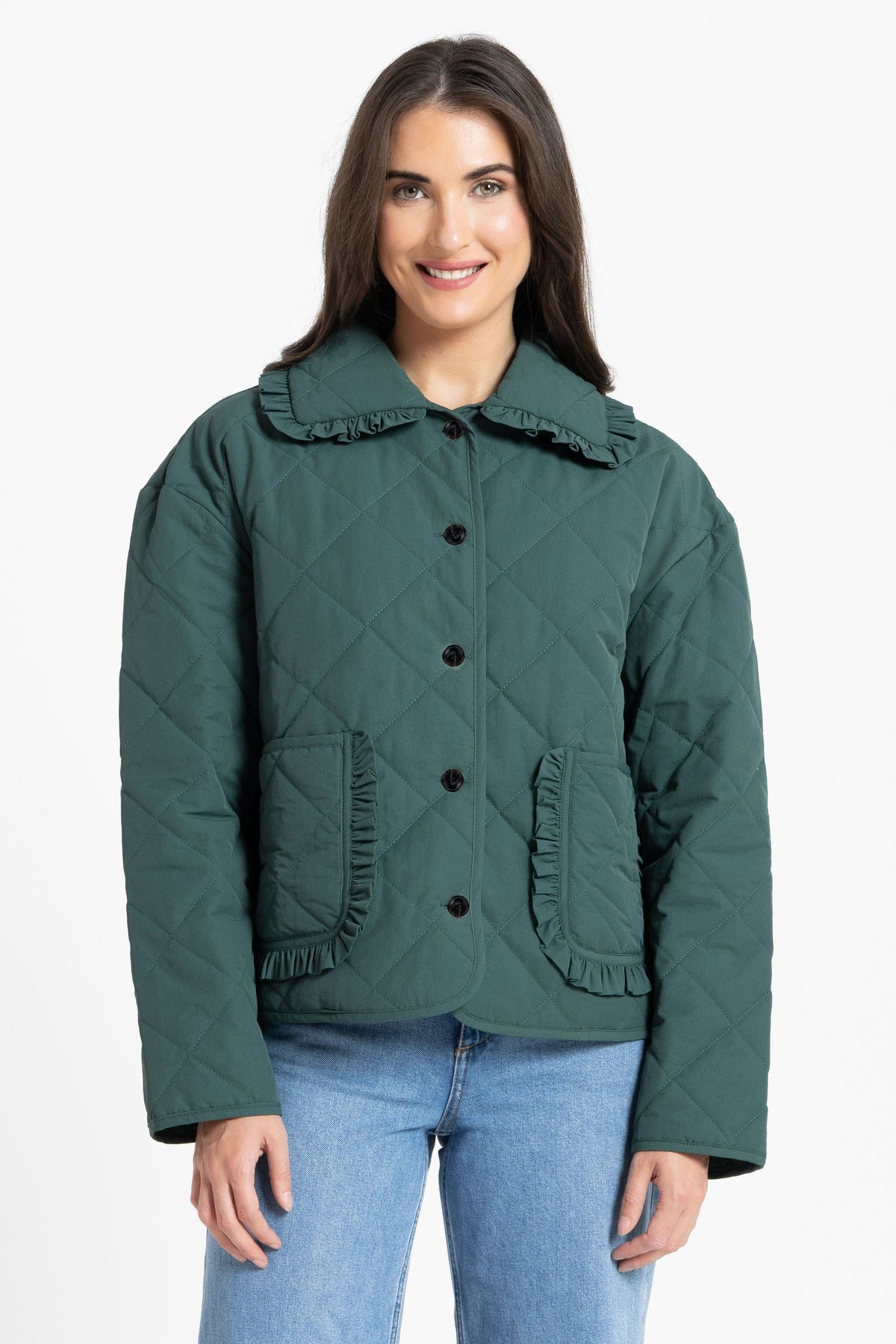 Frilled Jacket / Moss