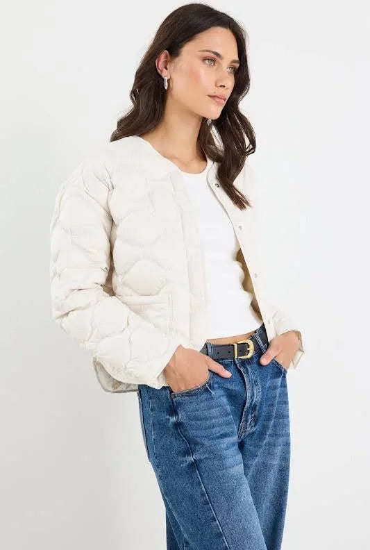 Premium Putty Down Filled Quilted Jacket