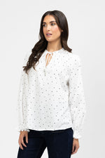 L/S Honey Top - White Scatter Spot