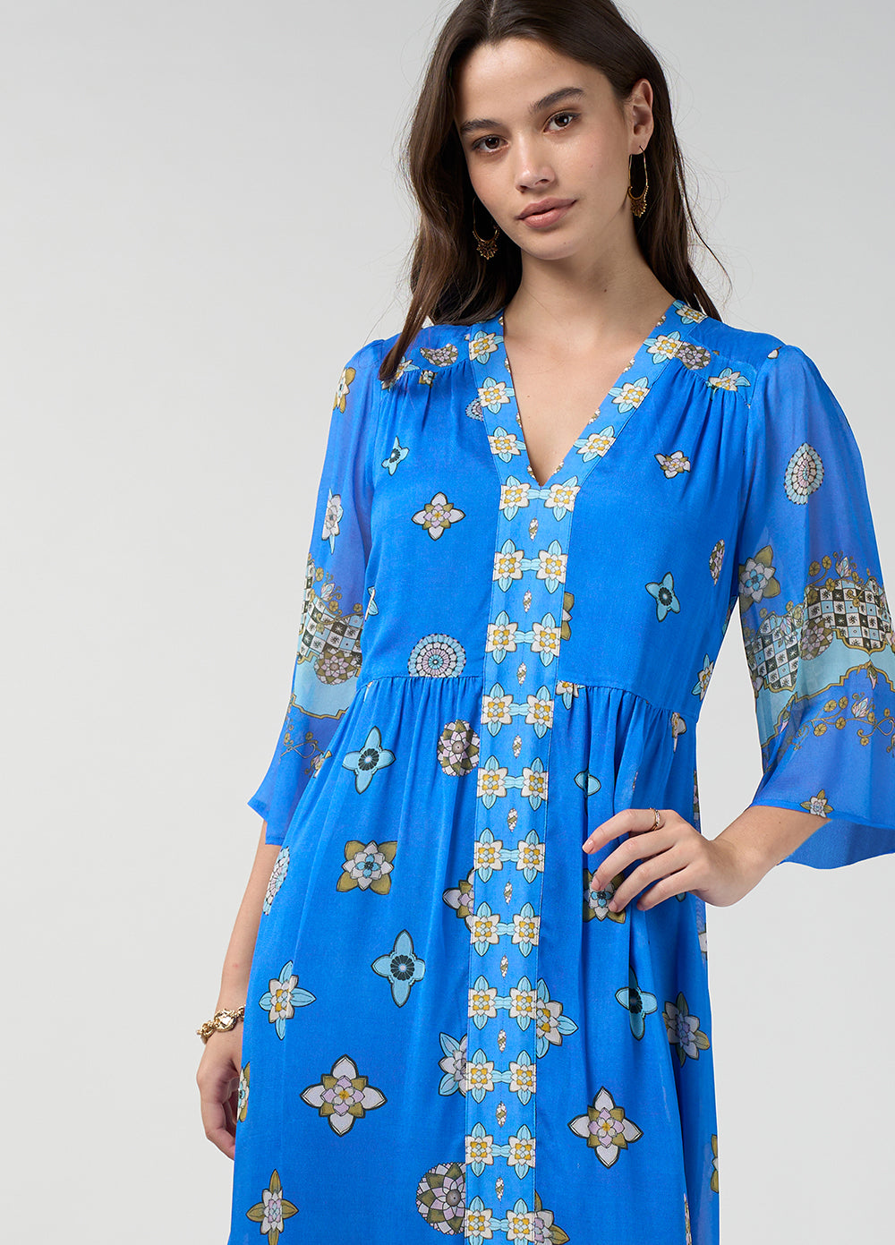 Dambulla Midi Dress - Azure Multi