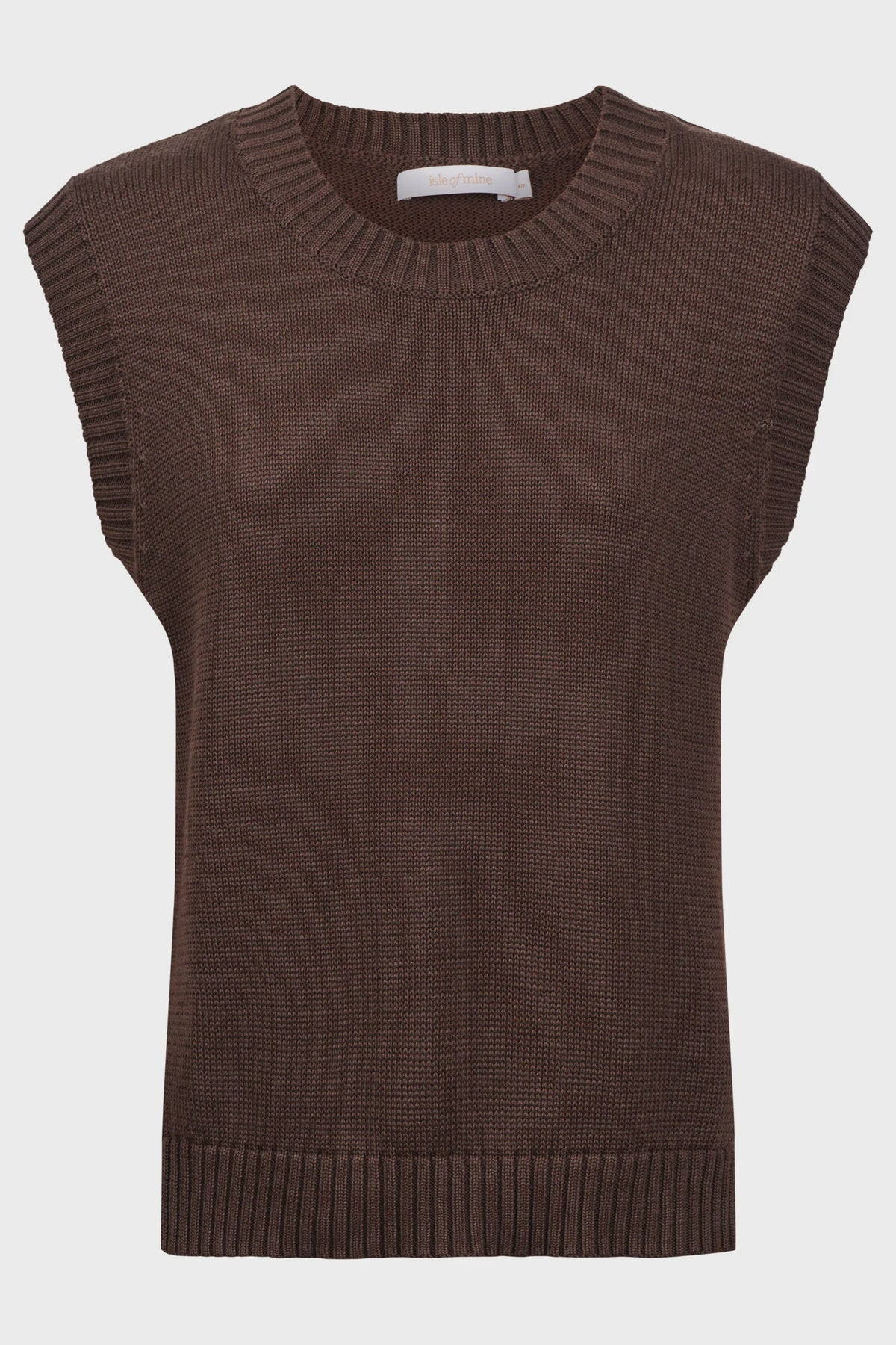 Darby Knit Vest - Chocolate