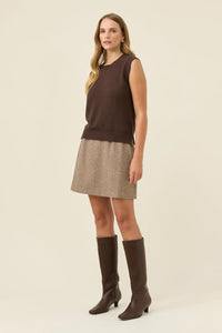 Darby Knit Vest - Chocolate