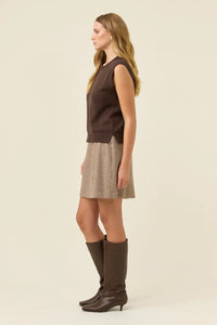 Darby Knit Vest - Chocolate