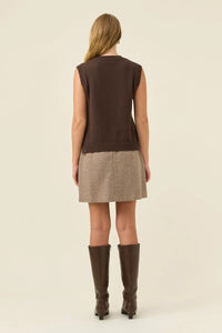 Darby Knit Vest - Chocolate