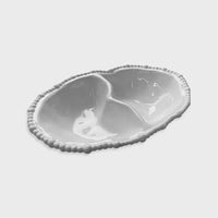 Melamine Pearl Double Serving Bowl - White