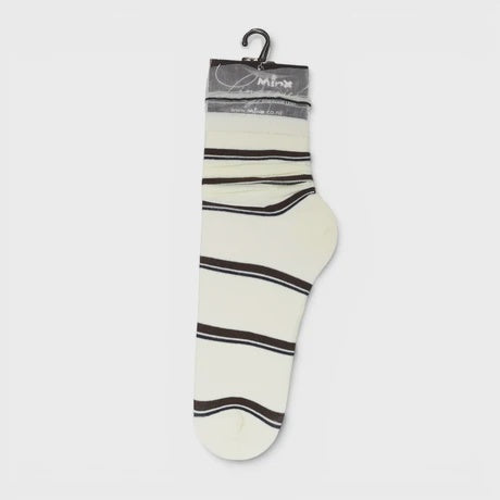 Double Stripe Frill Sock - Lemon