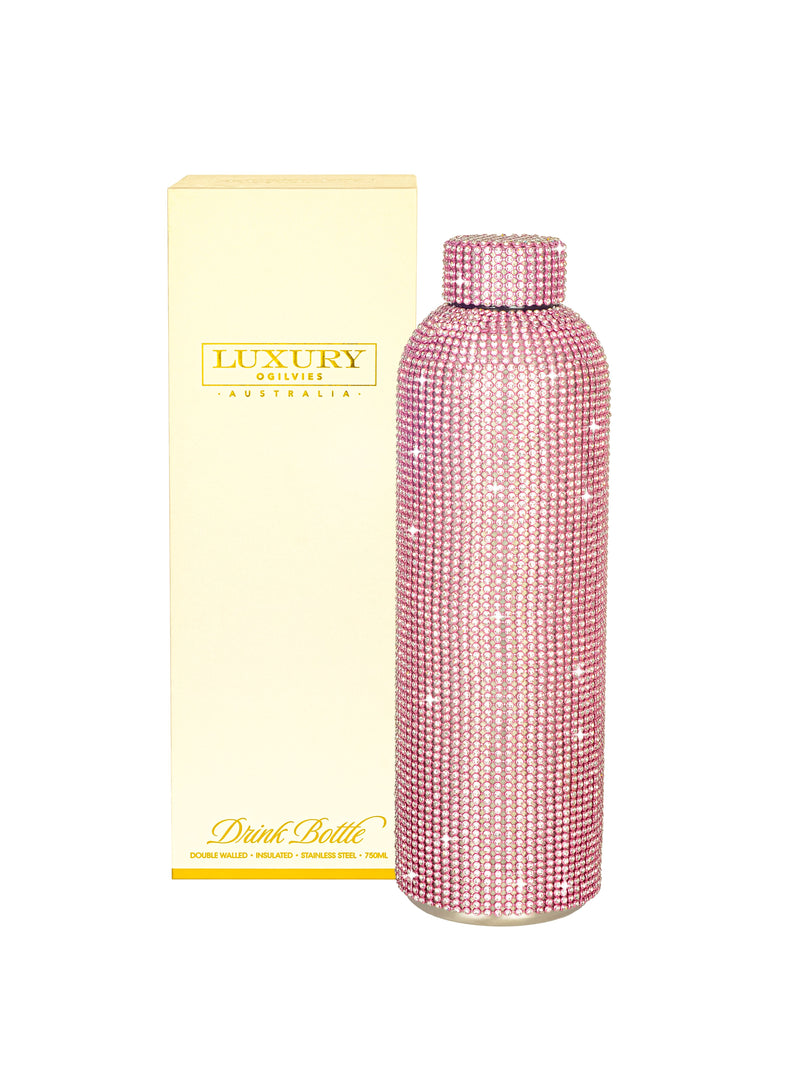 Diamonte Drink Bottle - Pink