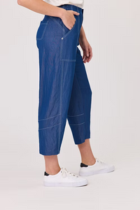 Delta Barrel Leg Pant - Mid Blue