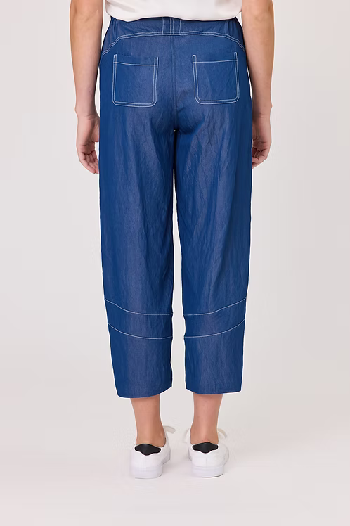 Delta Barrel Leg Pant - Mid Blue