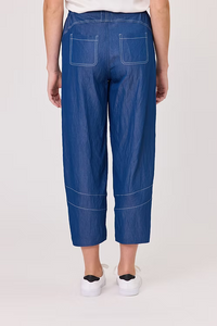 Delta Barrel Leg Pant - Mid Blue
