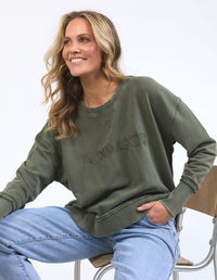 Washed Simplified Crew - Khaki