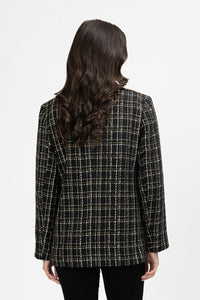 Dylan Blazer - Black Gold Lurex Check