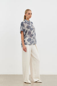 Elia Scoop Shirt - Ivory Atelier Bloom