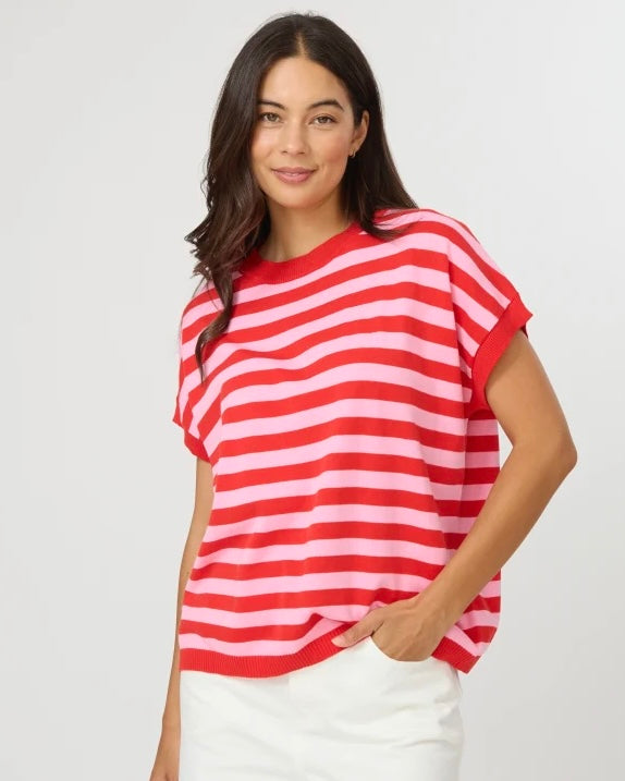 Gwen Tee / Pink & Red