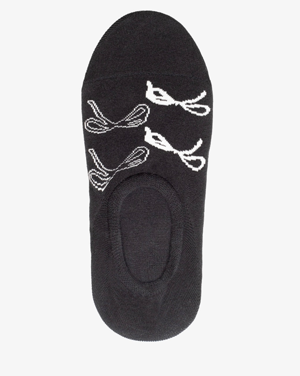 No Show Socks - with Black Bow