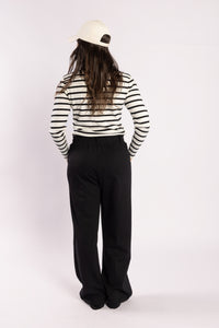 Mime Sweater - White / Black Stripe - Girl Next Door Fashion